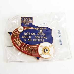 Nolan Ryan Texas Lions State Conference 1991 - The Ryan Express 2.25" Lapel Pin